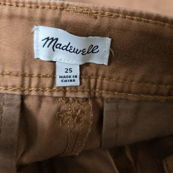 Madewell Women’s Cotton Wide Leg Crop Pants  Rustic Brown Sz25 - Picture 8 of 10